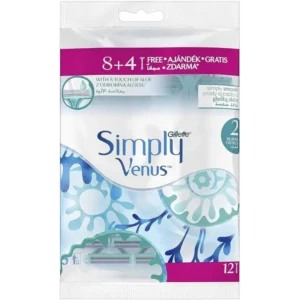 جيليت فينوس تو ماكينة حلاقة حريمي 2 شفرة اكياس 8 قطع + 4 قطع هدية ( عرض خاص ) | Gillette Venus Two Shaver Women 2 Blade Sachets 8 Pieces + 4 Pieces Gift ( Offer Special )