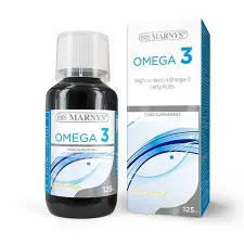 مارنيس أوميجا - 3 ( ليمون ) شراب 125 مل | Marnys Omega - 3 ( Lemon ) Syrup 125 Ml