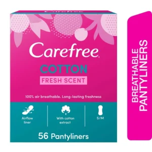 جونسون اند جونسون كير فري فوط صحية قطن عطر منعش 56 قطعه | Johnson And Johnson Care Free Pads Sanitary Cotton Perfume Refreshing 56 Piece