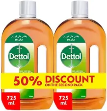 ديتول ضد البكتريا مطهر 725 مل ( 1+1 ) ( عرض خاص ) | Dettol Anti Bacteria Antiseptic 725 Ml ( 1+1 ) ( Offer Special )