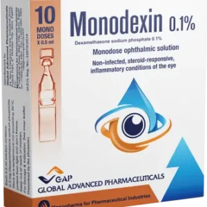 مونوديكسين 0.5 مجم قطرة عين 10 مونودوسيس إكس 0.5 مل | Monodexin 0.5 Mg Eye Drops 10 Monodoses X 0.5 Ml