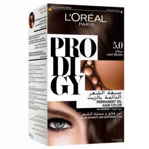 لوريال برودجي بيرمنينت صبغة شعر بدون امونيا لايت براون 5.0 | Loreal Prodigy Permanent H.color 5.0 Light Brown