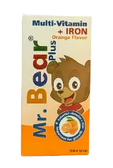 مر. بيار بلس حديد ( برتقال ) شراب 160 مل | Mr. Bear Plus Iron ( Orange ) Syrup 160 Ml