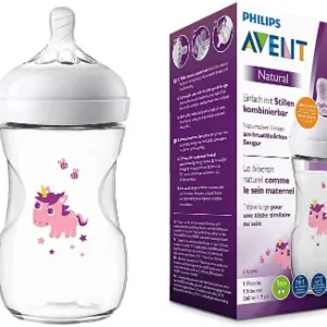 أفنت اف بوتل 260 مل + 1 شهر ببرونه ناتشورال يونيكورن | Avent F Bwtl 260 Ml + 1 Month Bbrwnh Natural Ywnykwrn