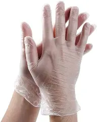 فينيل جوانتي بدون بودرة مقاس صغير شفاف 100 قطعه | Fynyl Jwanty Without Powder Size Small Clear 100 Piece