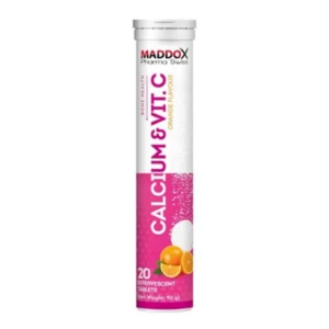 مادوكس كالسيوم 400 مجم + فيتامين. سي فوار 20 قرص | Maddox Calcium 400 Mg + Vit. C Eff 20 Tab