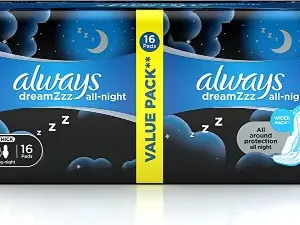 الويز فوط صحية دريمز ماكسي نايت باد عبوة اقتصادية طويل جدا 16 قطعه | Always Pads Sanitary Drymz Maxi Night Pad Pack Economy Long Very 16 Piece