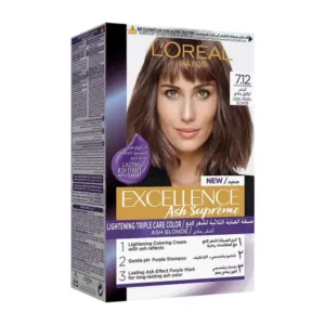 لوريال اكسيلانس صبغة شعر كريم اش كوول بيرل بلوند 7.12 | Loreal Excell. H.color Cr. 7.12 Ash Cool Pearl Blonde