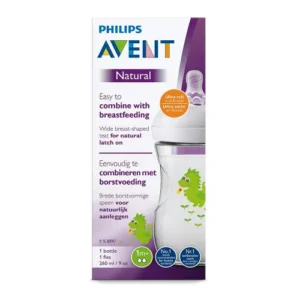 أفنت اف بوتل 260 مل + 1 شهر ببرونه ناتشورال دراجون | Avent F Bwtl 260 Ml + 1 Month Bbrwnh Natural Drajwn