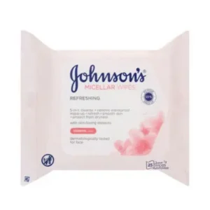 جونسون اند جونسون رفريش ميسلار مناديل للبشرة العادية 25 قطعه | J&J Refreshing Micellar 25Wipes Nor. Skin