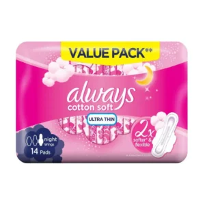 الويز الترا ثين ملمس قطنى طويله عبوه اقتصادية 16 قطعه | Always Ultra Thyn Texture Qtna Long Abwh Economy 16 Piece