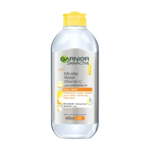 غارنييه ماء ميسلار منظفه غنية بفيتامين سي لازالة المكياج 400 مل | Garnier Micellar Water + Vitamin C 400Ml