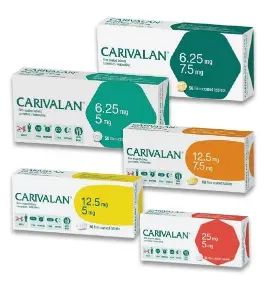 كاريفالان 6.25 مجم / 7.5 مجم 28 قرص | Carivalan 6.25 Mg / 7.5 Mg 28 Tab
