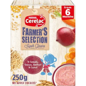 سيريلاك فارمر خمسة حبوب و كينوا و شمندر وجزر 250 جم | Cerelac Farmr Khmsa Tablets And Kynwa And Shmndr Wjzr 250 Gm