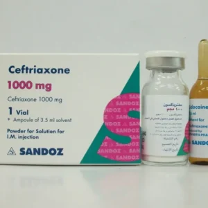 Ceftriaxone (Sandoz) 1 Gm I.M 1 Vial + Amp