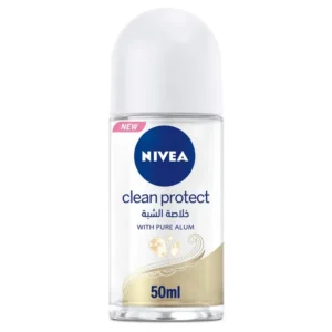 نيفيا مزيل عرق رول اون حريمي كلين بروتكت بخلاصة الشبه 50 مل | Nivea Deodorant Roll On Women Clean Protect With Extract Alshbh 50 Ml