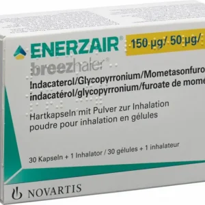 إينيرزاير بريزهالير 150/50/160 ميكروجرام 30 كبسولة + بخاخ | Enerzair Breezhaler 150/50/160 Mcg 30 Cap + Inhaler