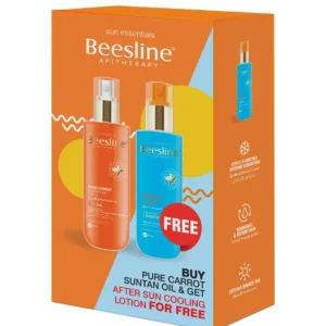 بيزلين بيور كاروت سونتان زيت + سونتان زيت ديبتان فري # | Beesline Pure Carrot Suntan Oil + Suntan Oil Deeptan Free #