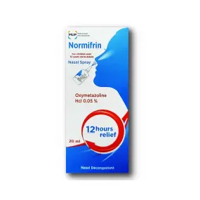 نورميفرين 0.05% بخاخ للأنف 20 مل | Normifrin 0.05% Nasal Spray 20 Ml