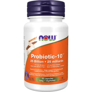 ناو بروبيوتيك-10 25 بيليون 50 كبسولة | Now Probiotic-10 25 Billion 50 Cap