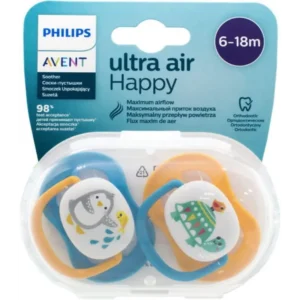 أفنت تتينه الترا اير اورثو من 6-18 شهور بناتى | Avent Pacifier Ultra Air Ortho From 6-18 Months Bnata