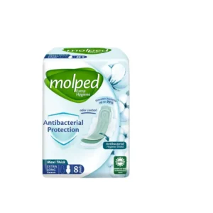 مولبد فوط صحية اكسترا هيجين ماكسي ضد البكتريا اكسترا لونج 8 قطع | Molped Extra Hygiene Maxi Anti-B. Pads 8Pcs Ex.long