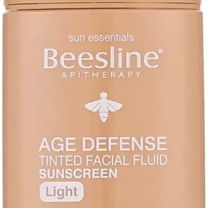 بيزلاين ايدج ديفينس واقي من الشمس ملون للوجه  فاتح بدرجة حماية 50 درجة 40مل | Beesline Age Defense Tinted (Light) Facial Fluid Sunscreen 40Ml Spf50+