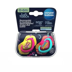 كانبول بيبي تيتينة سيليكون نيون بينك 0-6 شهور | Canpol Baby Pacifier Silicone Nywn Pink 0-6 Months