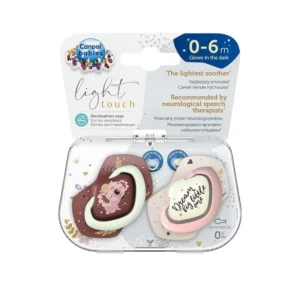 كانبول بيبي تيتينة سيليكون كوالا شايني بينك 2 قطعة 0-6 شهور | Canpol Baby Pacifier Silicone Kwala Shayny Pink 2 Piece 0-6 Months