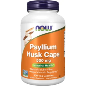 ناو بسيليوم هوسك 500 مجم 200 كبسولة | Now Psyllium Husk 500 Mg 200 Cap