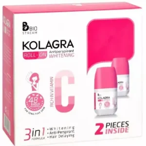 كولاجرا رول اون للتفتيح فيتامين سي 3*1 بيري (قطعتين) 60مل - عرض خاص | Kolagra Roll On Lltftyh Vitamin C 3*1 Byry (Qtatyn) 60Ml - Offer Special