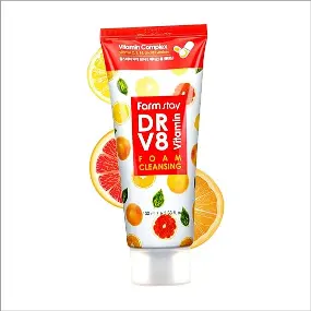 فارم ستاي دي ار - في8 غسول الوجه فيتامين سي 100مل | Farm Stay Dr-V8 Vitamin Cleansing Foam 100Ml