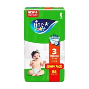 فين بيبي ميد 58دي (3) حفاضات وسط | Fine Baby Med 58d (3) Diapers Medium