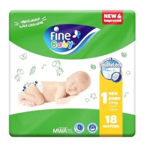 فين بيبي جديد بورن 18دي (6) حفاضات حديثى الولادة | Fine Baby New Born 18d (6) Diapers Hdytha Birth