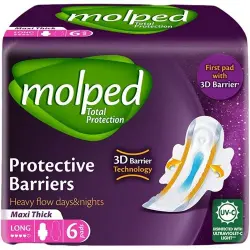 مولبد ماكسي توتال نايت طويل 6 قطع | Molped Maxi Total Night Long 6 Pieces
