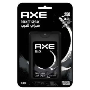 اكس بوكيت سبراي للجسم بلاك للرجال 17مل | Axe Pocket Deod Spr. 17Ml Black