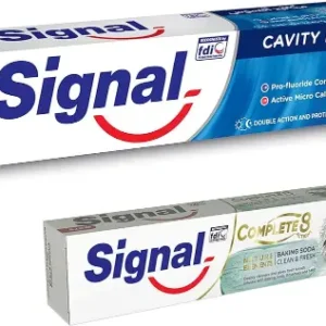 سيجنال معجون اسنان كافيتي فايتر + سيجنال بيكربونات الصودا (2*50مل) - عرض خاص | Signal Paste Teeth Kafyty Faytr + Signal Bicarbonate Alswda (2*50Ml) - Offer Special