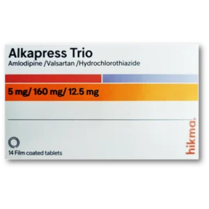 ألكابرس تريو 5 / 160 / 12.5 مجم 14 قرص | Alkapress Trio 5 / 160 / 12.5 Mg 14 Tab