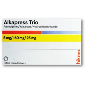 ألكابرس تريو 5 / 160 / 25 مجم 14 قرص | Alkapress Trio 5 / 160 / 25 Mg 14 Tab