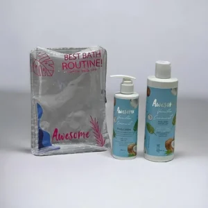 اوسوم بوكس بجوز الهند (غسول للجسم 500مل + سبراي معطر للجسم250 مل) - عرض خاص | Awesome Box V. Coconut (Bo.wash 500Ml+Splash 250Ml)+Makeup Bag#