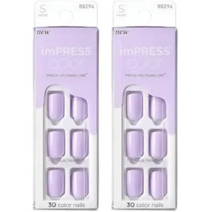 كيس إمبريس كود (7640) أظافر - لافندر أوهيسبير | Kiss Impress Code (7640) Nails - Lavender Whisper
