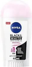 نيفيا ستيك مضاد العرق بلاك اند وايت للنساء40 مل | Nivea Stick Anti Deodorant Black And White Women40 Ml