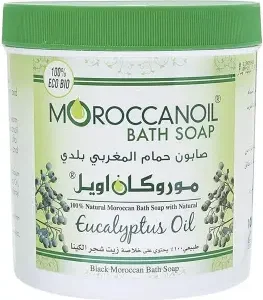 موروكان اويل صابون الحمام المغربي بخلاصة زيت شجرة الكينا 850 جرام | Moroccan Oil Soap Alhmam Almghrby With Extract Oil Shjra Alkyna 850 Gm