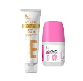 كولاجرا جيل الحماية من الشمس + مزيل عرق بالتوت - عرض خاص | Kolagra Sun Secret Kit (Sunscreen Gel Cr. + Roll-On Berry) #