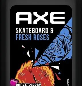 اكس عطر بوكيت رجالي سكيت بورد + ورد منعش 17 مل | Axe Pocket Deod Spr. 17Ml Skateboard & Fresh Roses