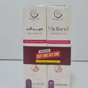 ميدلاند كريم التشققات 60 جرام (1+1) عرض خاص | Midland Moist. Cr. 60Gm Cracked Heel&Dryness Sk. (1+1) #