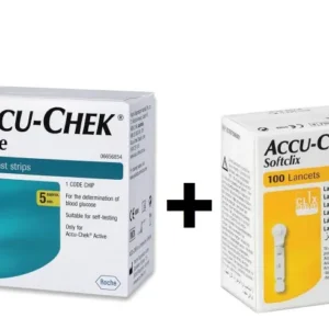 اكيو-تشيك انستاند 2*50 شريط + سوفتكليكس 100 شكاكة | Accu-Chek Instant 2*50 Strips+100 Softclix Lancets (Bundle)