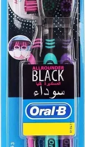 فموي-بي فرشاة أسنان ألروندير فاميلي أسود ميديام 3قطع (25%) # فرشاة اسنان | Oral-B Toothbrush Allrounder Family Black Medium 3pcs (25%) # Brush Teeth