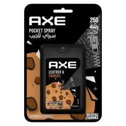 اكس سبراي مزيل العرق للجيب كوكيز 17مل | Axe Pocket Deod Spr. 17Ml Leather & Cookies