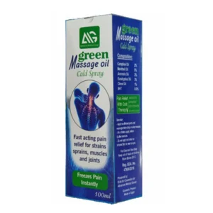 أخضر مساج زيت بارد سبراي 100 مل | Green Massage Oil Cold Spray 100 Ml